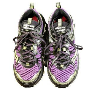 Saucony Size 8 ProGrid Xodus 3.0 Vibram ProLock Purple Green Running Shoes